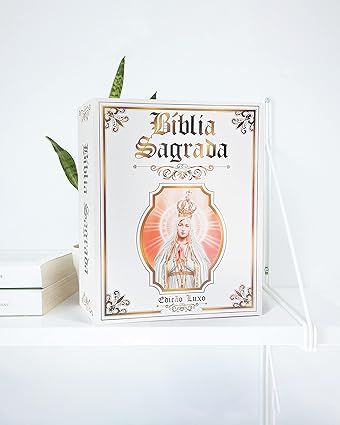 BÍBLIA SAGRADA COM CAPA BRANCA E PRETA