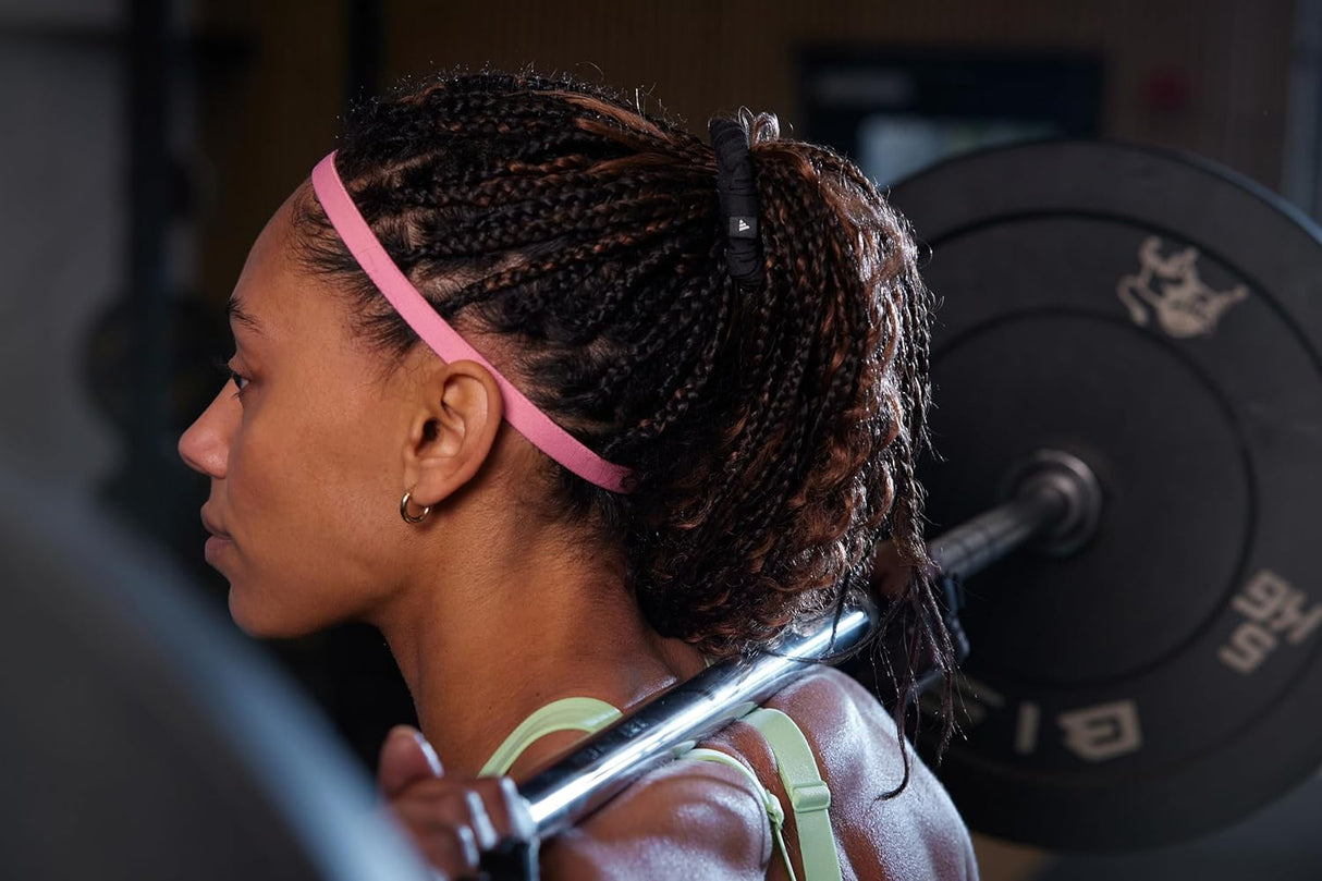 Bandoletes Conjunto de 2 Elásticos de Cabelo Adidas Scrunchies em Preto e Rosa Lúcido