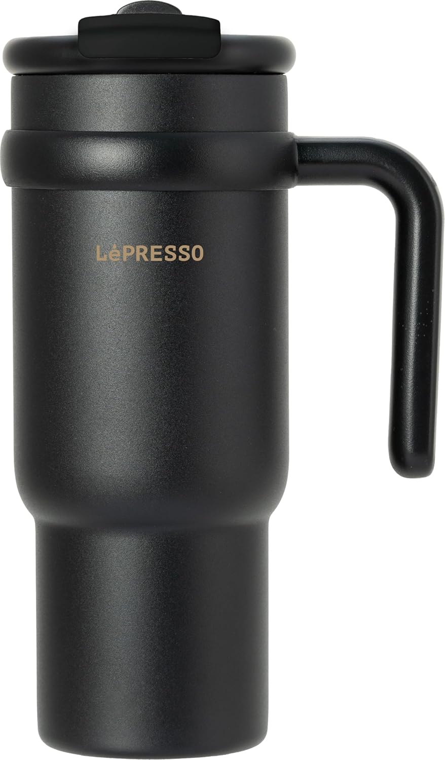 Caneca de Café LePresso com Canudo de Inox 900ml - Preto