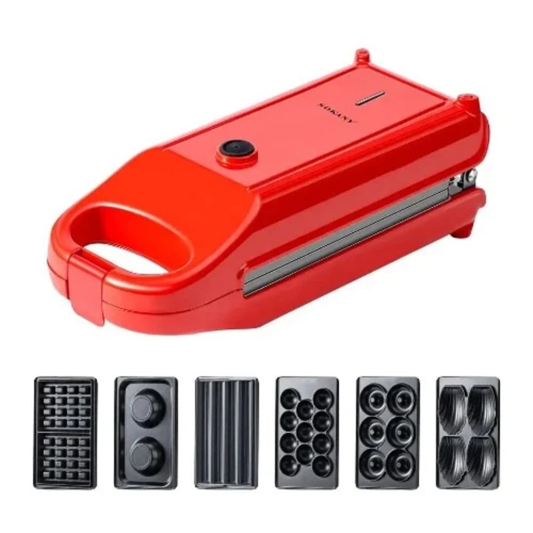 Conjunto de Sanduicheira Multiuso 6 em 1 Sokany - 700W - Sk-bbq-836