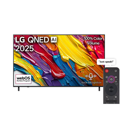 TV LG QNED 75″, 4K, Série QNED82, Processador α7 Gen8 AI, webOS 25 | 75QNED82A6A