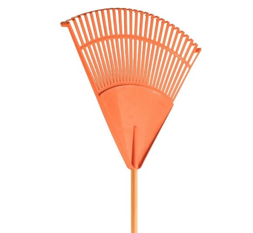 APANHA FOLHAS PLASTICO C/ MADEIRA 30 DENTES