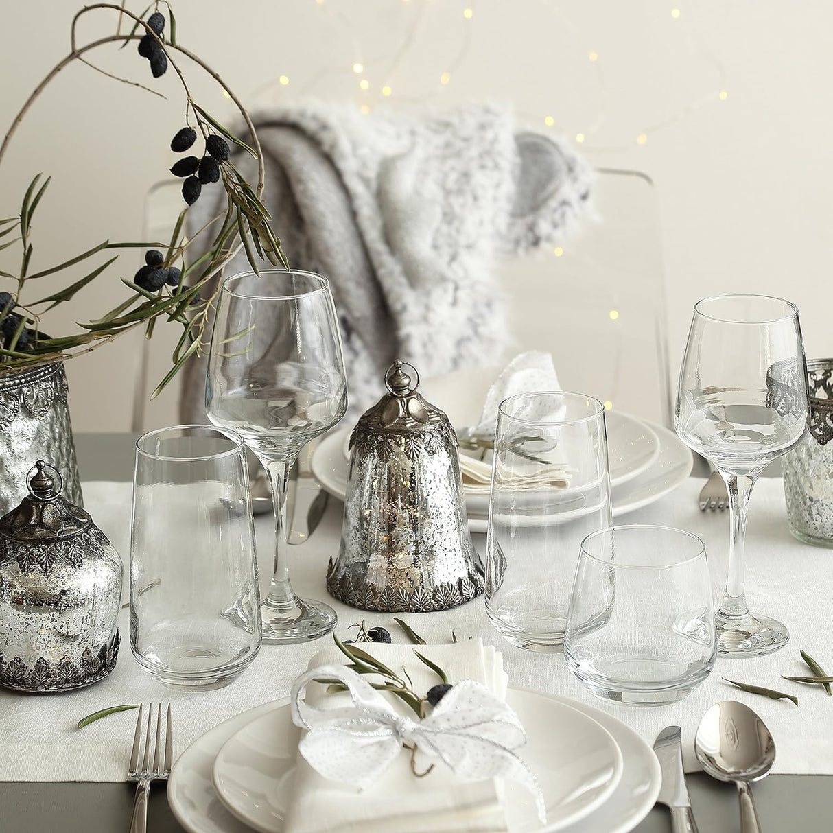 Conjunto de 6 copos de coquetel Copos Conjunto de 6 Vidros Modernos LAV Home, 400cc, Reutilizáveis