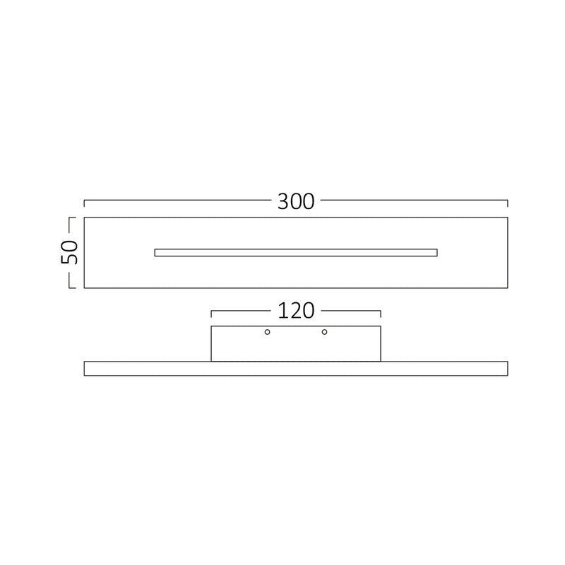 Aplique de Parede LED Braytron Leva 10W 3000K 30cm Preto | Iluminação Decorativa Interior