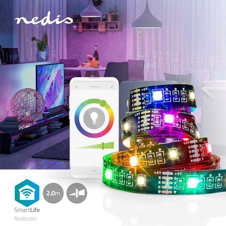 FITA LED SMARTLIFE RGB BLUETOOTH NEDIS – ILUMINAÇÃO COLORIDA E CONTROLE POR BLUETOOTH PARA QUALQUER AMBIENTE