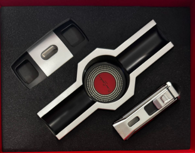 Pierre Cardin Conjunto Cinzeiro Charutos, Cortador em V e Isqueiro