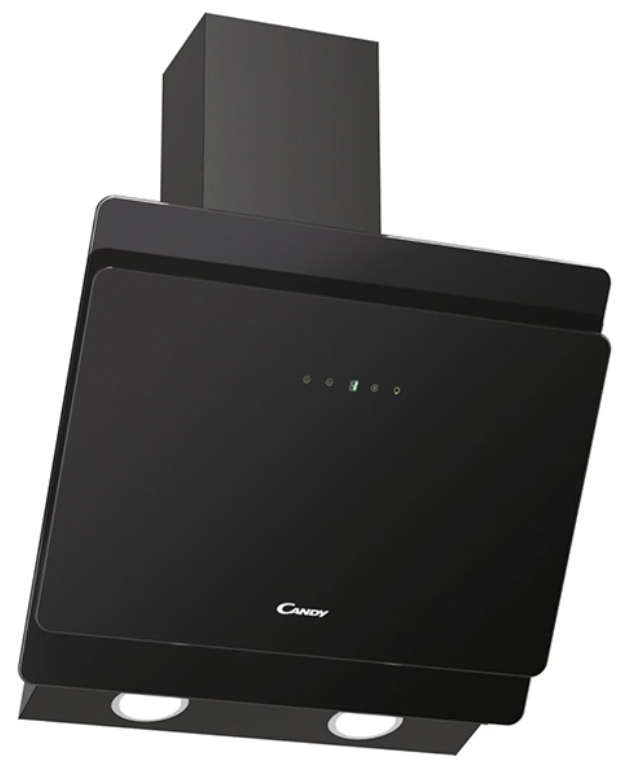 Exaustor de Chaminé de Vidro Preto Candy, 60 cm, CVMA60N