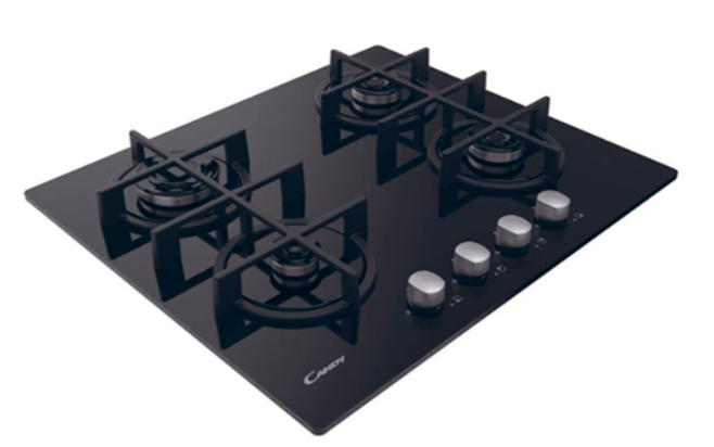 Placa Gás em Vidro Candy, 4 Zonas, 60 cm, CVG6B