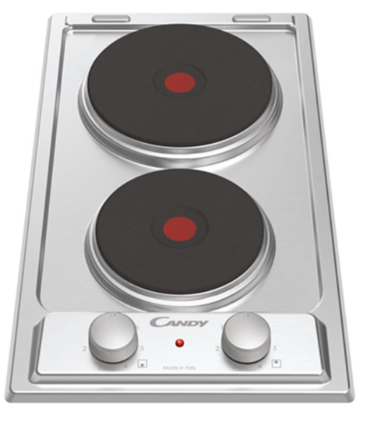 Placa Eléctrica Dominó Candy, 2 Zonas, CE32XK