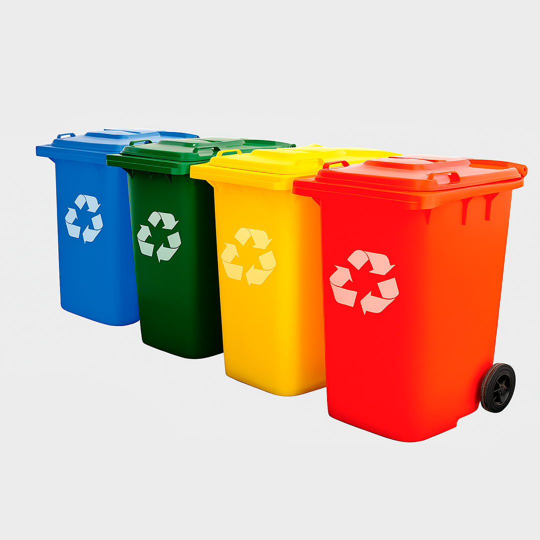 BALDE DO LIXO 240 LTS LIXIERA / COLETOR PLÁSTICA C/ RODAS