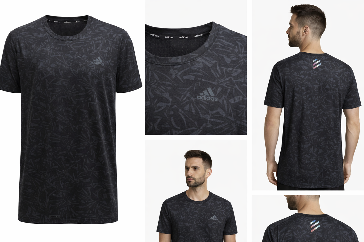 8815 Adidas dry fit estampada - Preto Tamanho 2XL