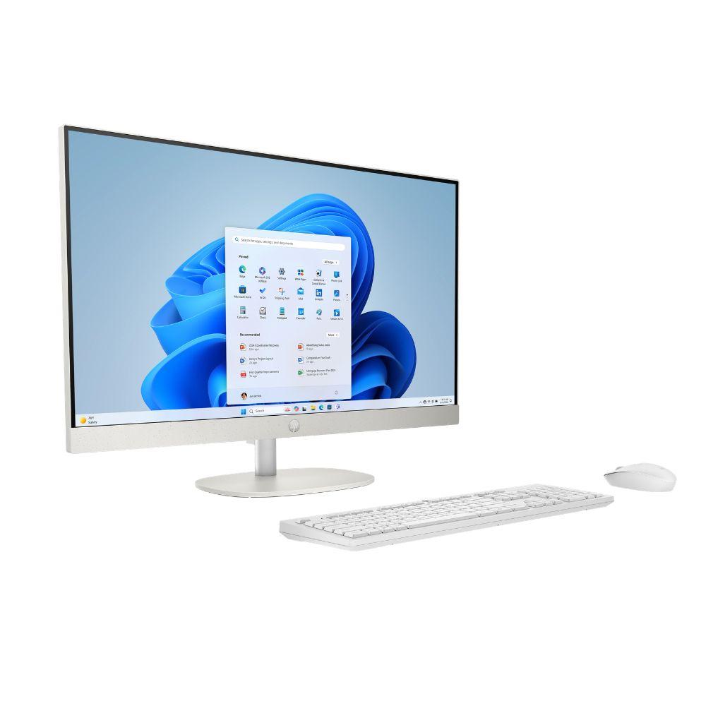 PC AIO HP 23.8" U5-225U UHD GRAPHICS 8GB 512GB SSD FHD W11H BRANCO