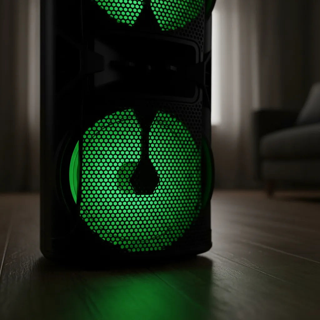 Caixa de Som de Karaokê Kts-2160 6.5 Bt Microfone Rgb Fm Usb Tws Preto