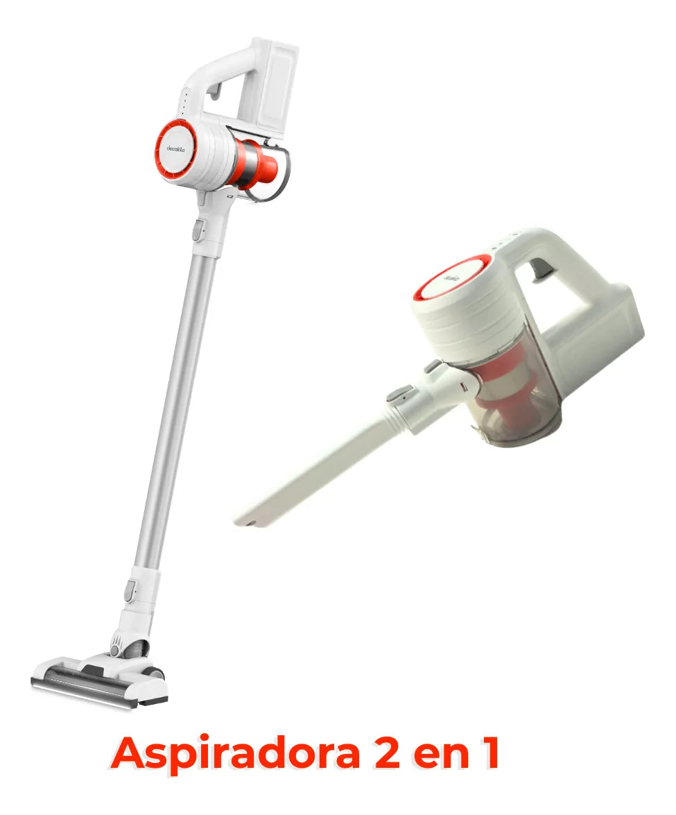 Aspirador de Pó Sem Fio Vertical 2 em 1 Decakila Cucv001w Cor Branca