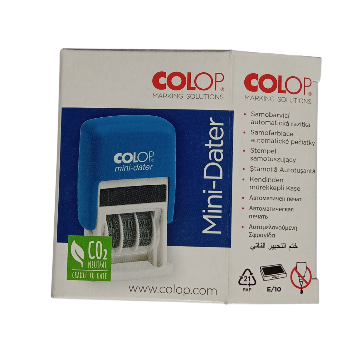 CARIMBO MINI PAGO + DATADOR DIA - MÊS - ANO COLOP S160/L1 D25