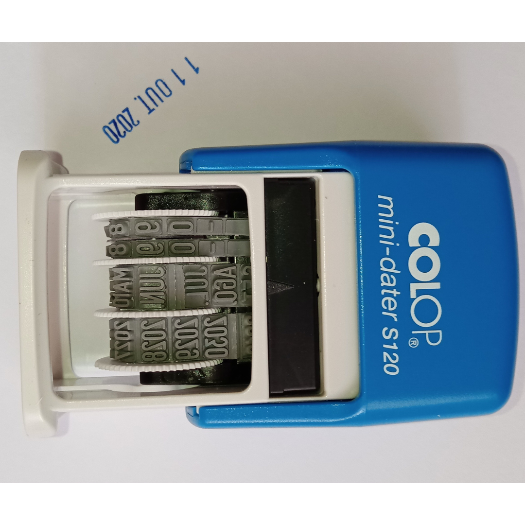 CARIMBO MINI DATADOR DIA - MÊS - ANO COLOP S120