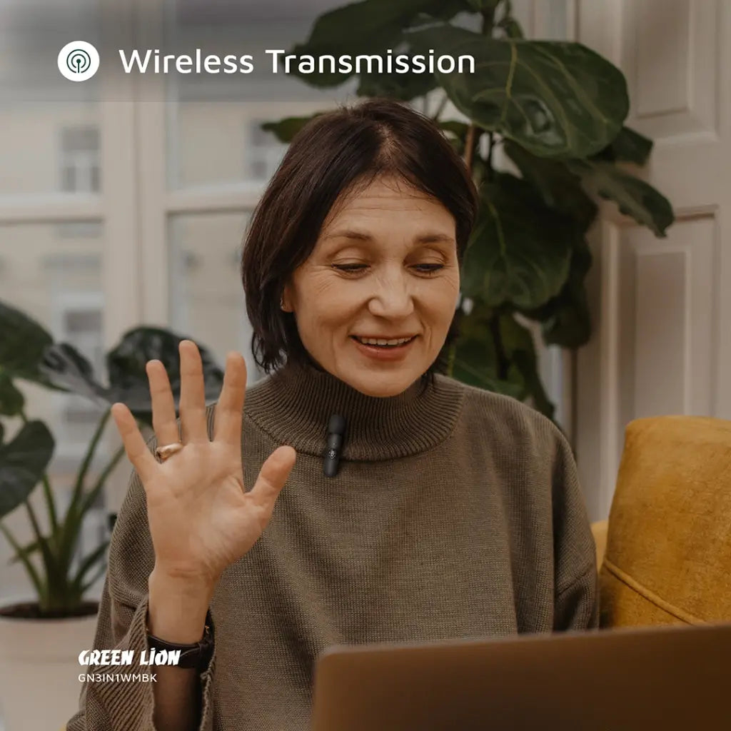 Microfone Green Lion 3 EM 1 Tipo-C / Lightning / Aux - Preto