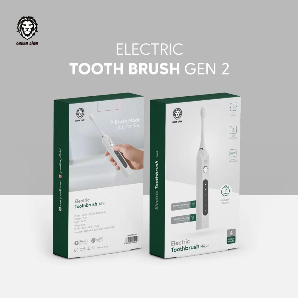 Green Lion Escova de Dentes Elétrica (Geração 2) – Branco
