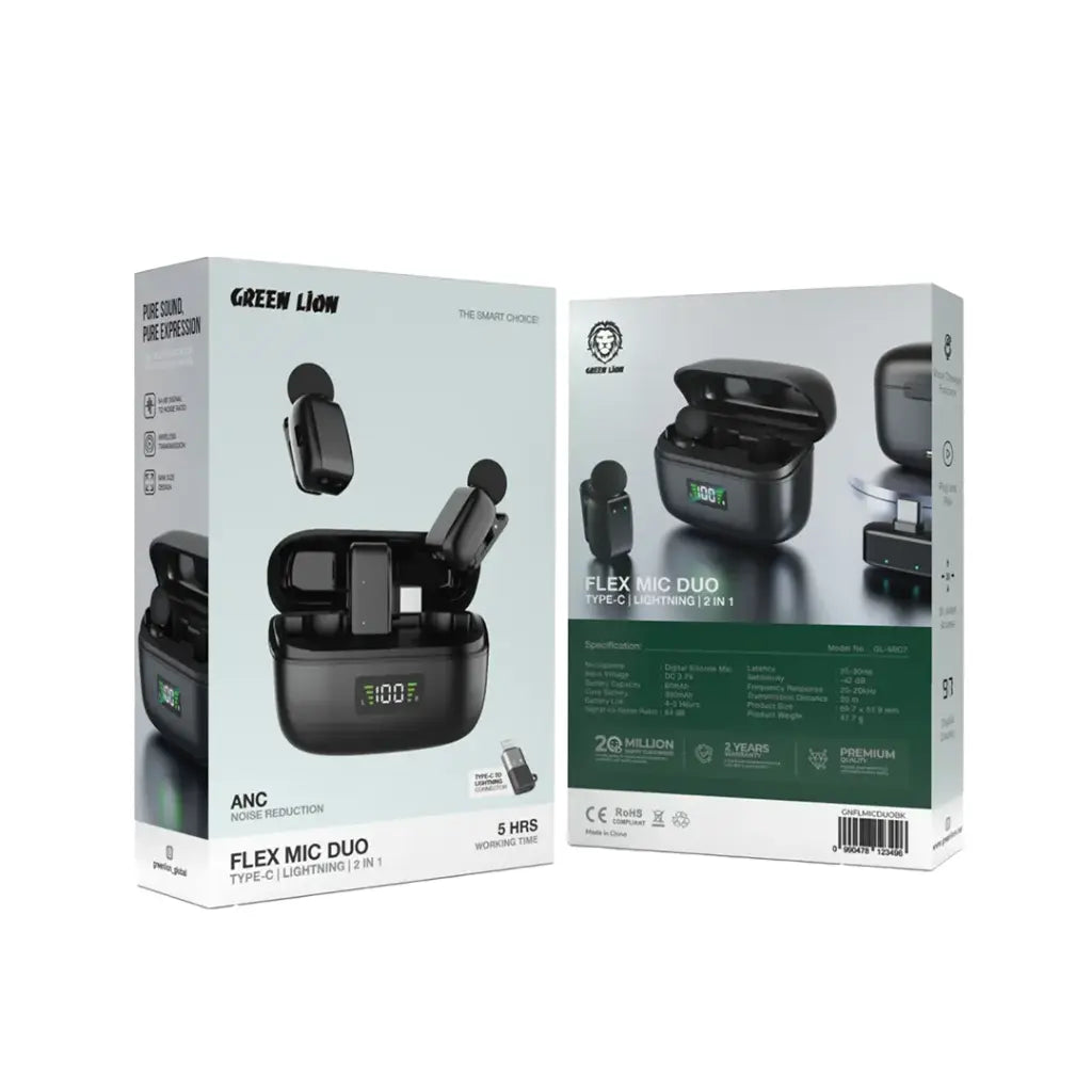 Green Lion Flex Mic Duo - Preto