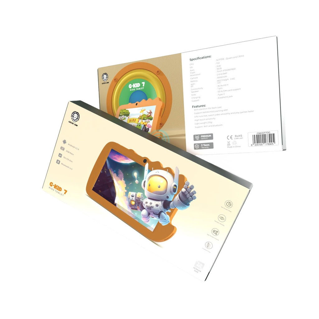 GREEN LION G-KID 7 TABLET DE APRENDIZAGEM INFANTIL 7" 2GB+16GB
