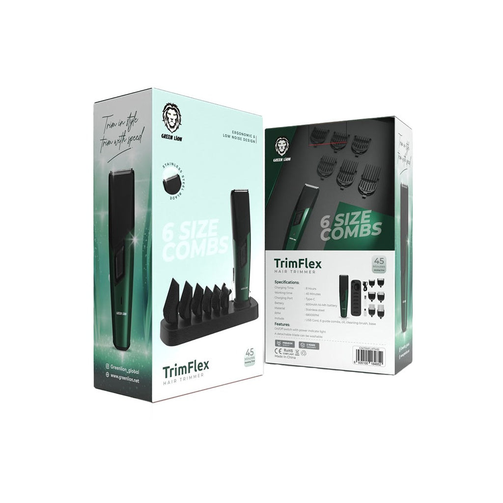 Green Lion Trim Flex Hair Trimmer – Verde & Preto