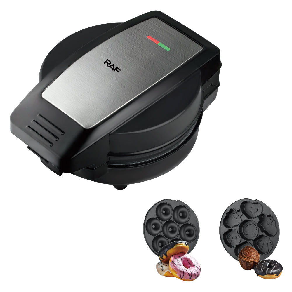 RAF 600W 2 em 1 Snack Maker com Non Stick Revestido Placas Dupla Face Aquecimento Cool Touch Design e Fácil Limpeza