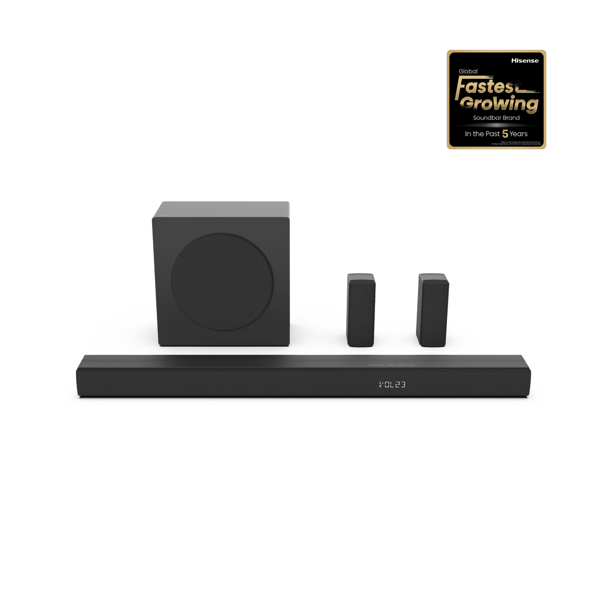 Soundbar Hisense HS5100 5.1 Canais 540W – Subwoofer Sem Fios, HDMI ARC, DTS Virtual:X, Bluetooth