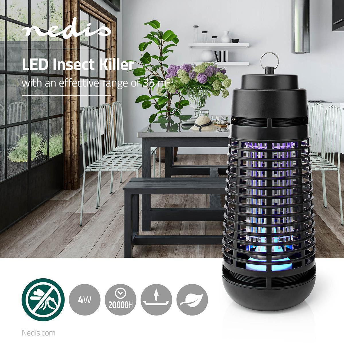 Armadilha luminosa para parar mosquitos INKI112CBK6