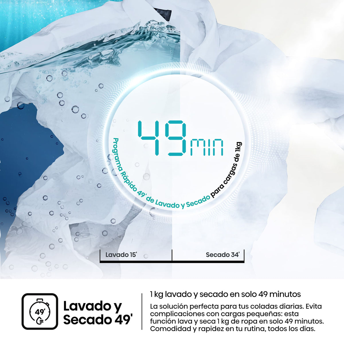HISENSE MAQ. LAVAR E SECAR 12/8 KG 1400RPM
