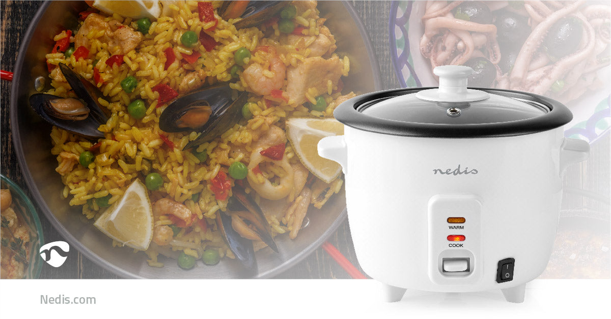 Panela De Arroz KARC06WT | 0,6 l | 300 W | Revestimento antiaderente | Recipiente removível | Desliga automáticamente