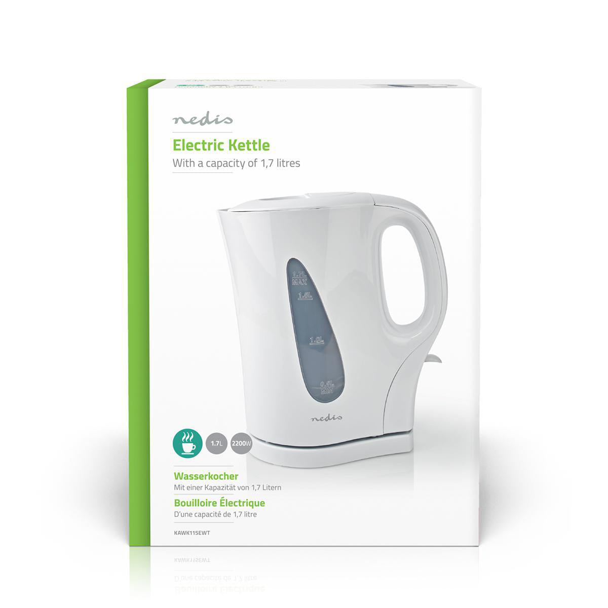 Chaleira Eléctrica 1,7 Litros Branco KAWK115EWT