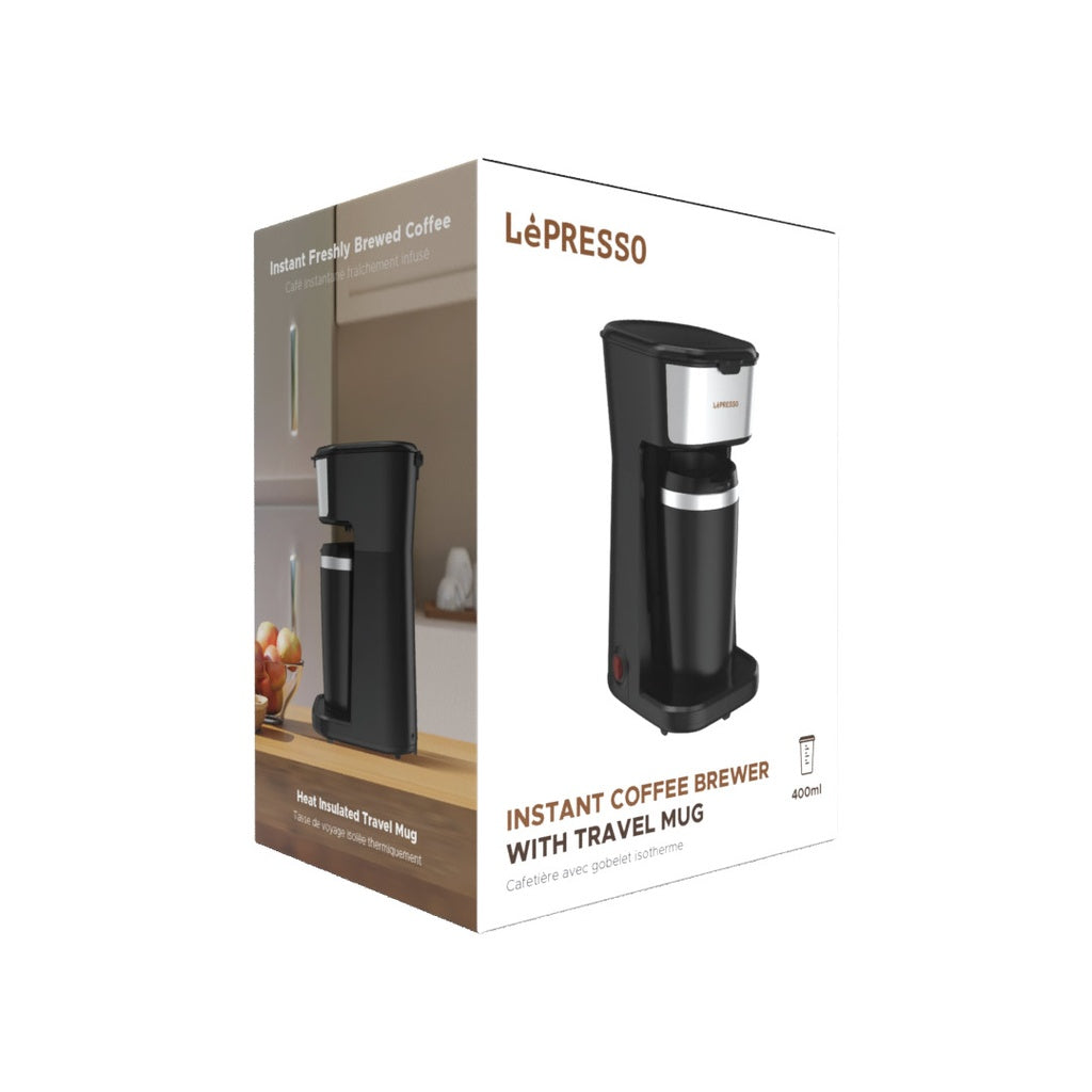 CAFETEIRA LEPRESSO COM CANECA DE VIAGEM 450W - PRETO