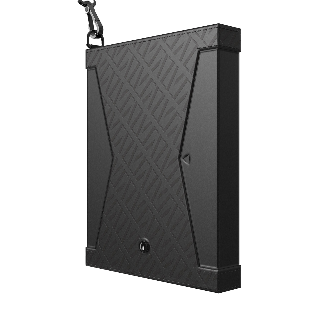 Levelo Offshore Porta-Passaporte em Pele – Preto