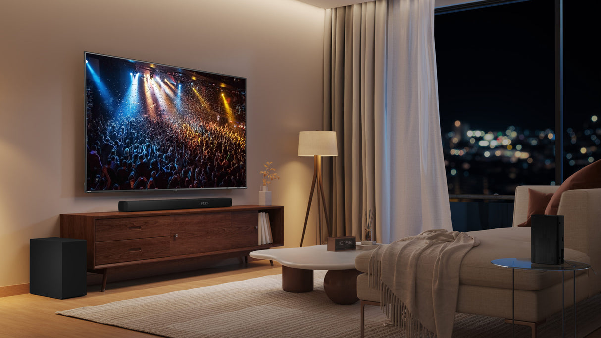 Soundbar Hisense HS5100 5.1 Canais 540W – Subwoofer Sem Fios, HDMI ARC, DTS Virtual:X, Bluetooth