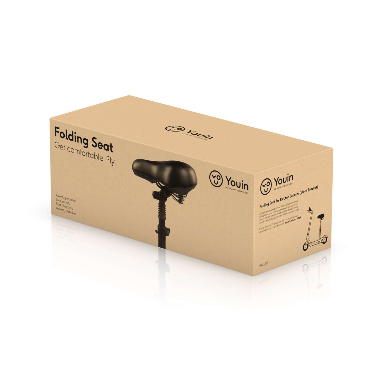 Assento Adaptável Youin para Trotinete Elétrica - Preto