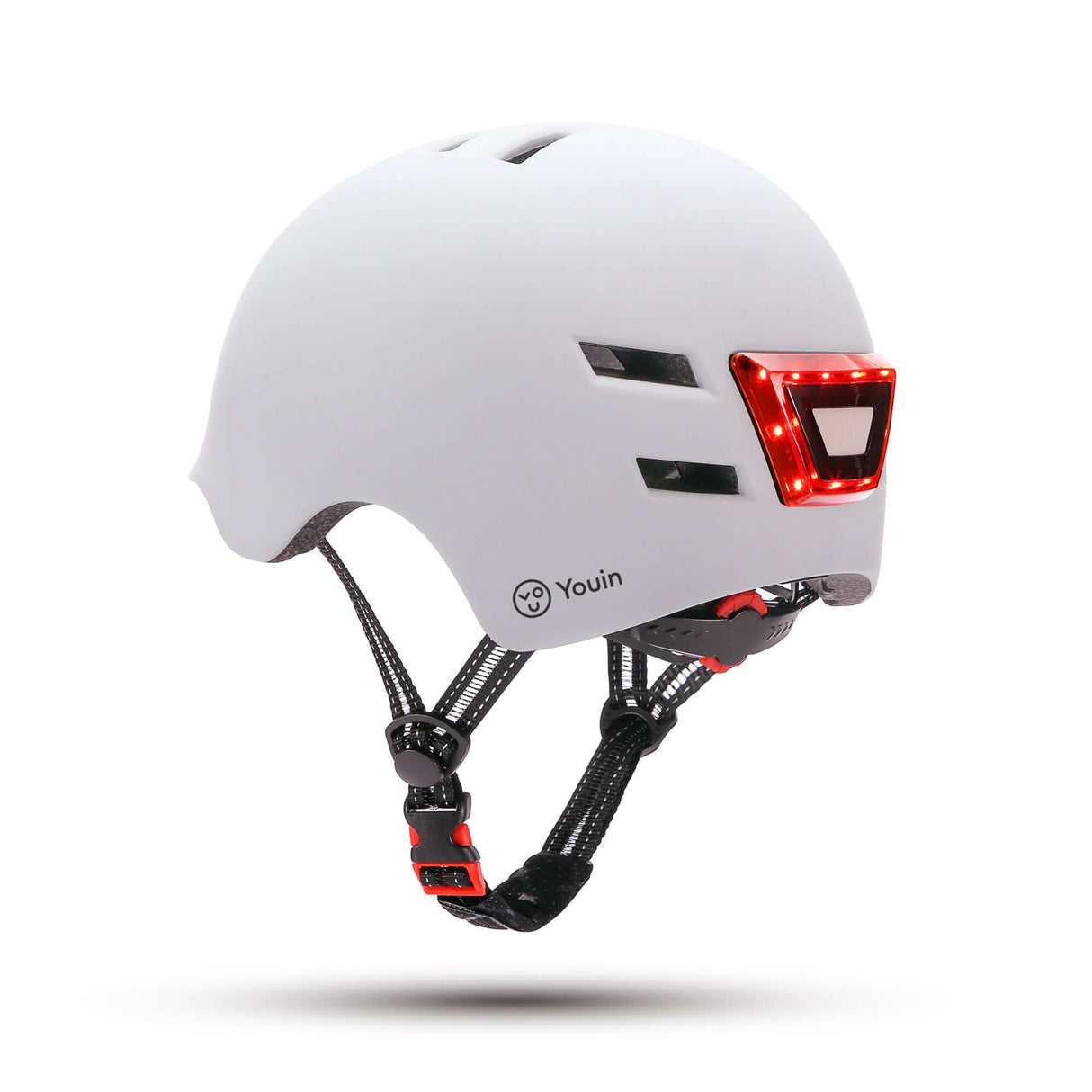 Capacete led frontal e traseiro branco - tamanho M