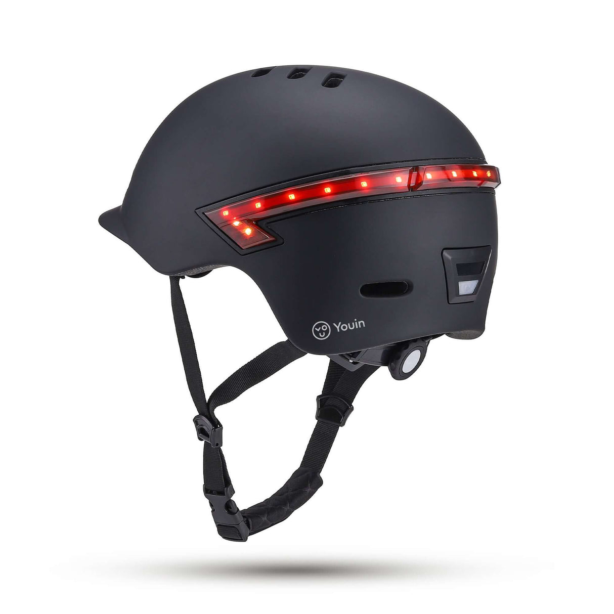 Capacete led traseiro e comando bluetooth - tamanho L preto