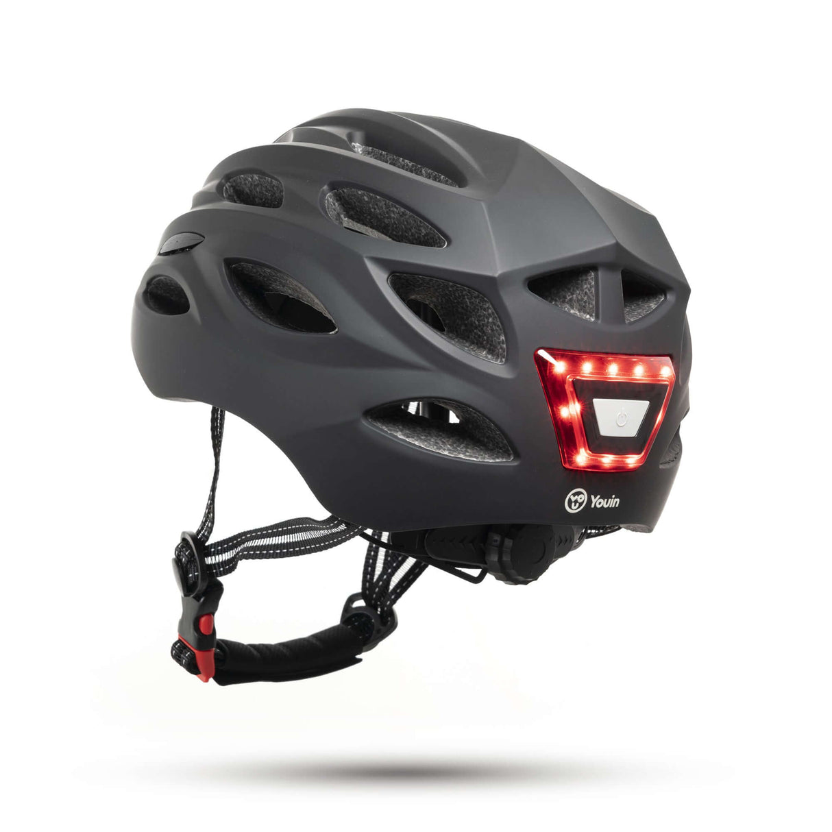Capacete mtb com luzes frontal e traseita – tamanho L preto