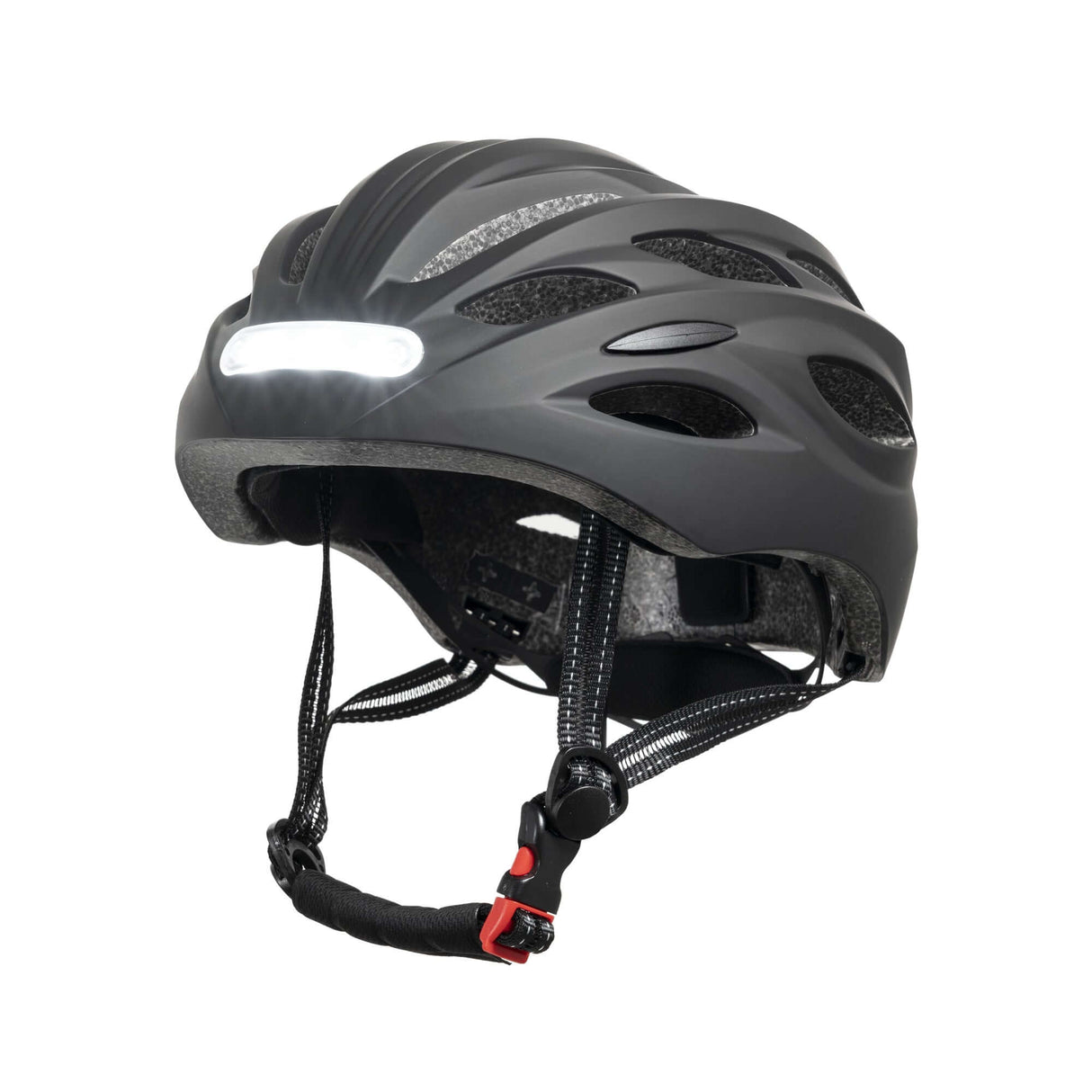 Capacete mtb com luzes frontal e traseita – tamanho L preto