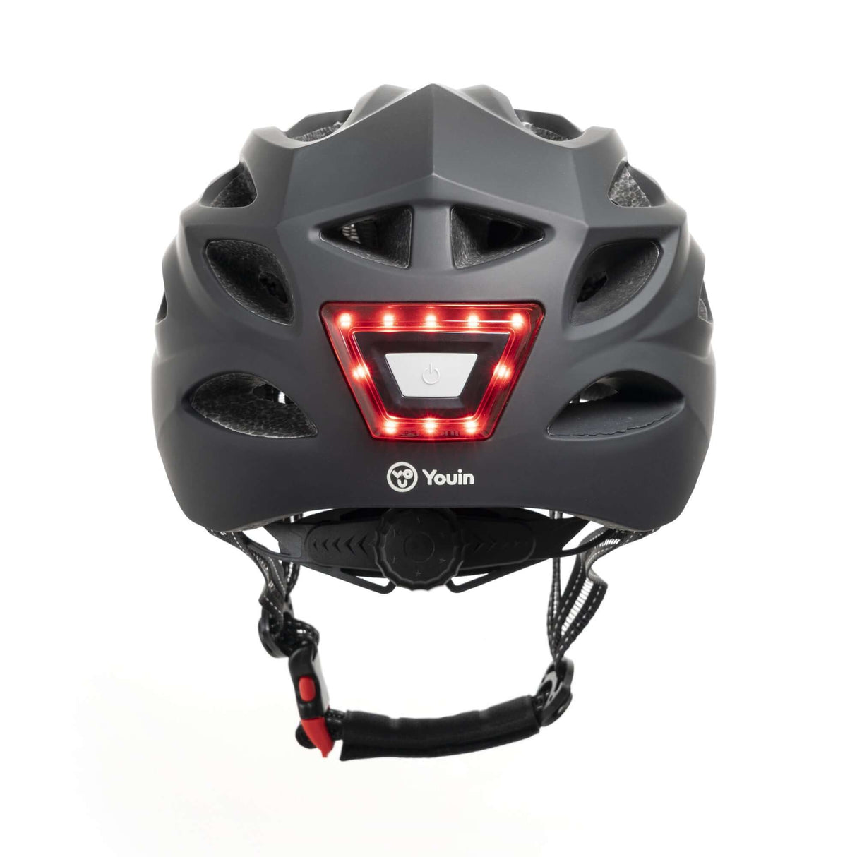 Capacete mtb com luzes frontal e traseita – tamanho L preto