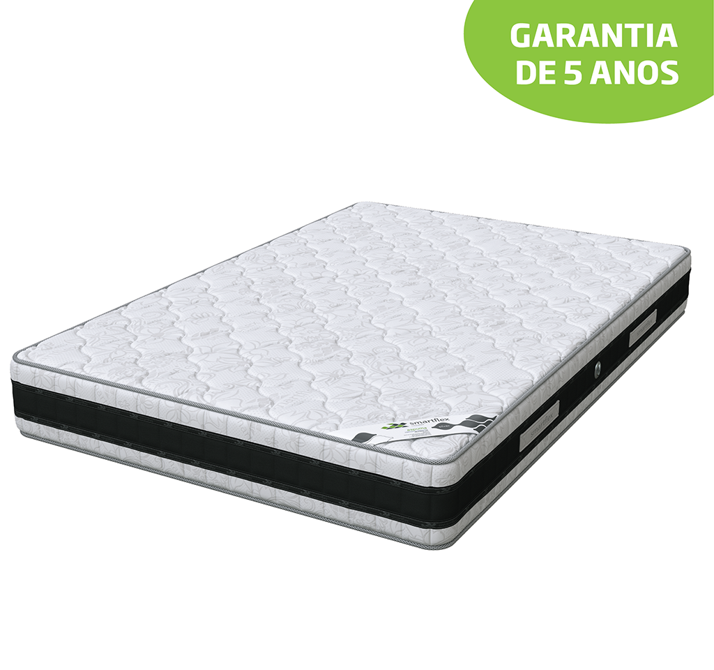 COLCHÃO QUEEN SIZE DE ESPUMA SMART FLEX SILVER -160X200