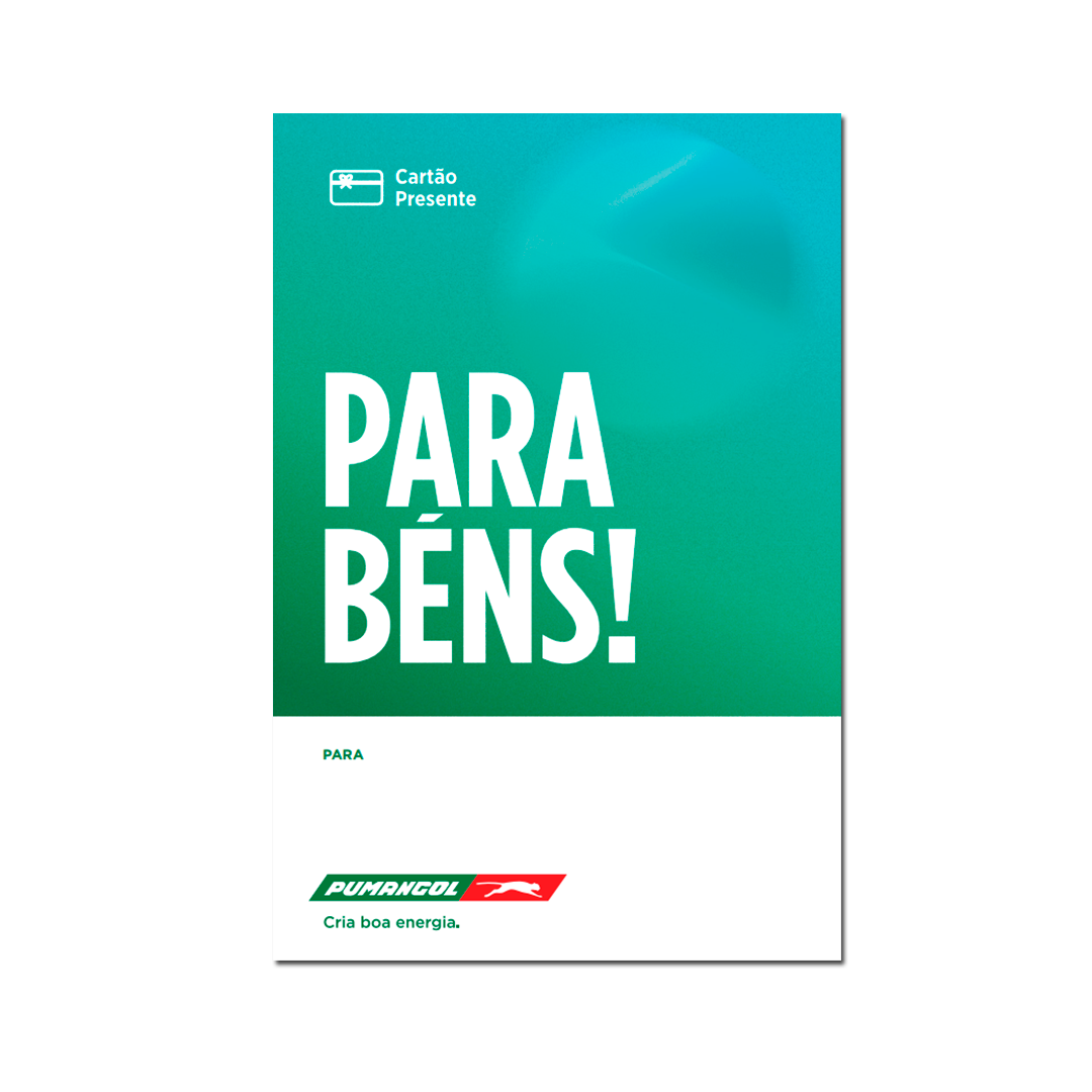 CARTÃO PRESENTE PARABENS - PUMANGOL 3.000 Kz
