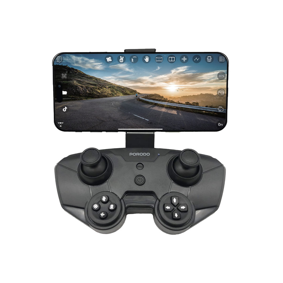 Porodo RC Drone – Drone Dobrável com Motor Brushless e Evitamento de Obstáculos – Preto