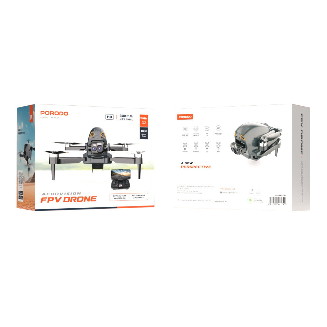 Porodo RC Drone com Câmara de Regulação Elétrica Dual – Preto