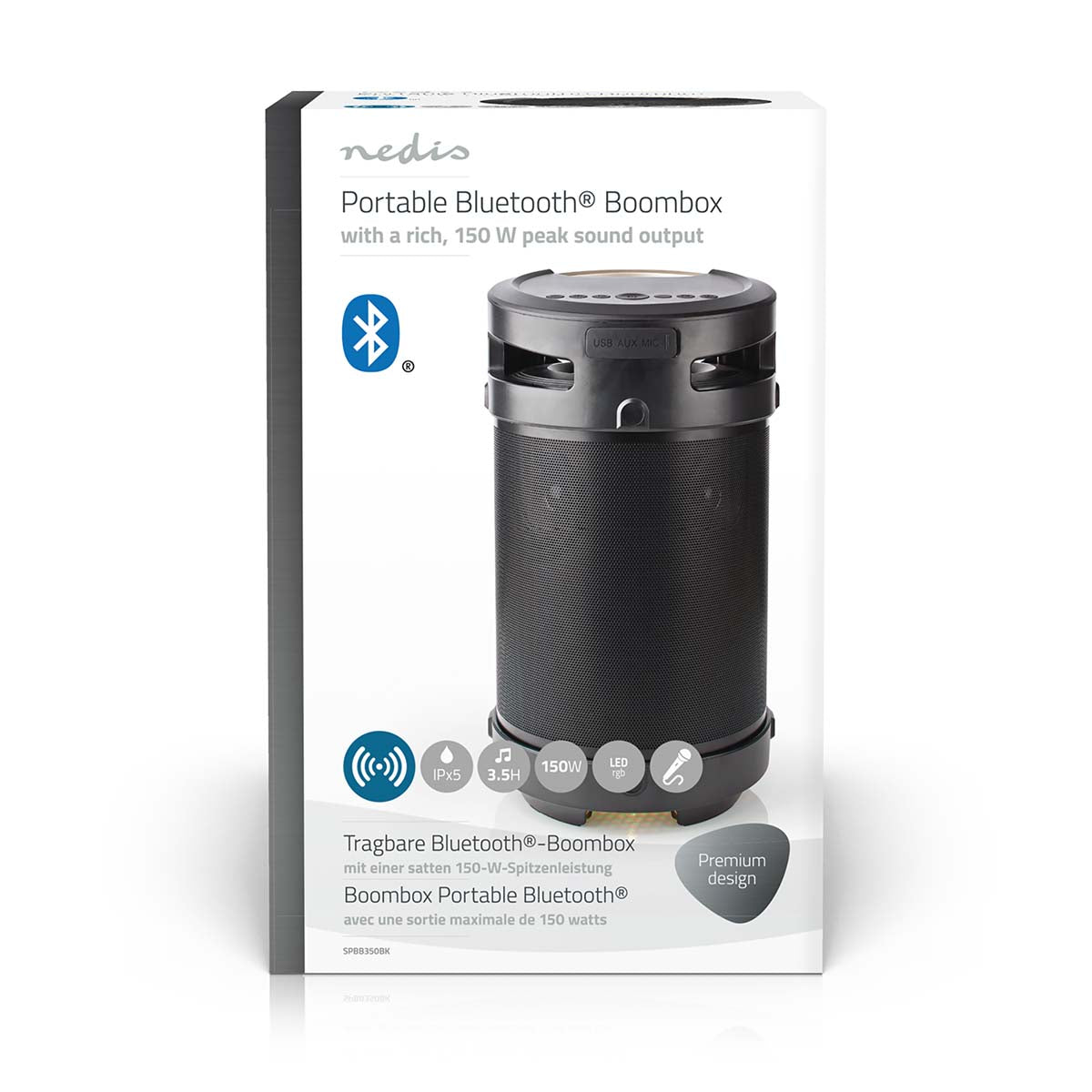 Caixa de som para festas Bluetooth SPBB350BK