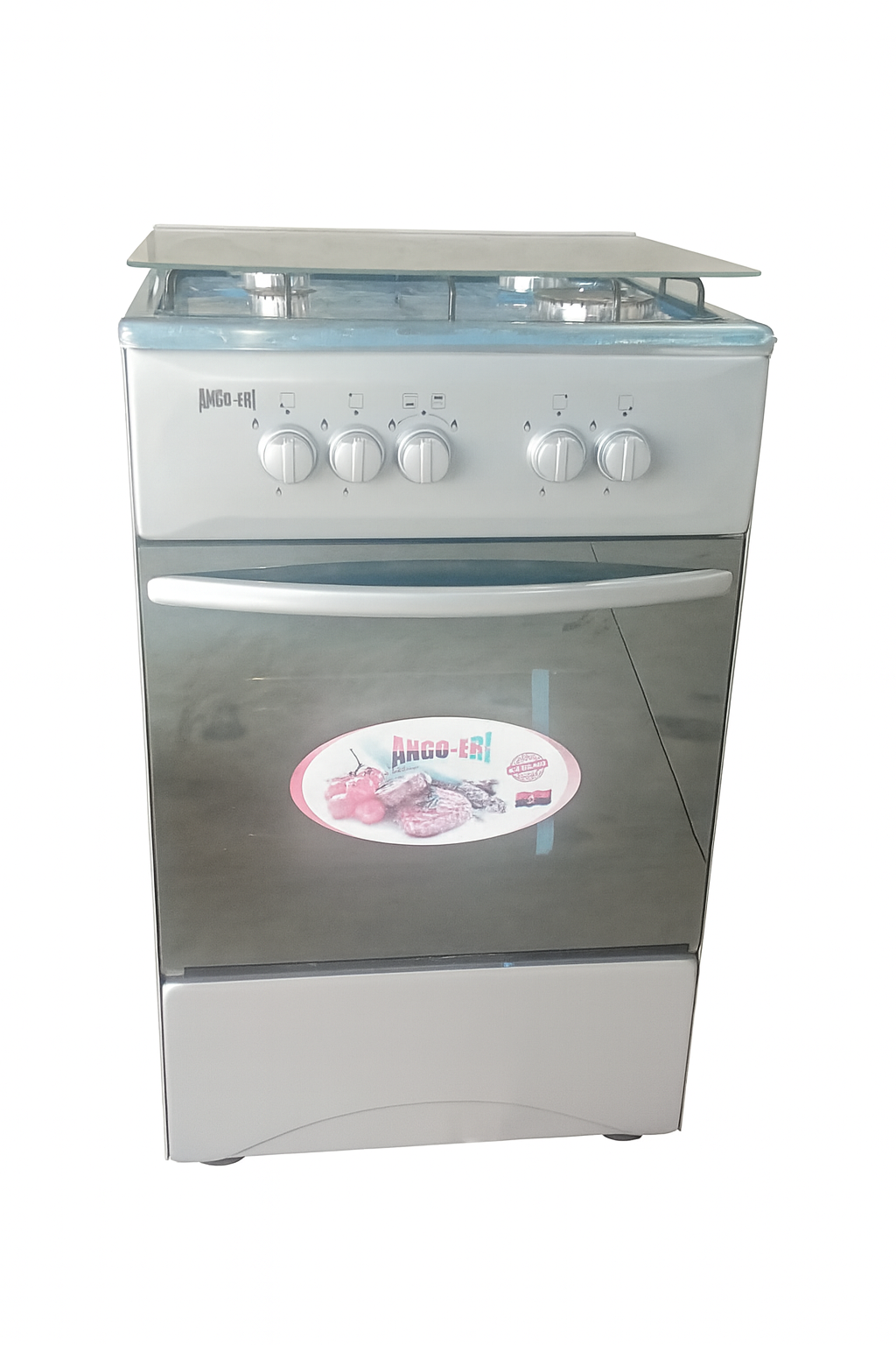 FOGÃO A GAS, 4 BOCAS, 50X50CM, MAIOR, COM 2 FORNO, COR INOX