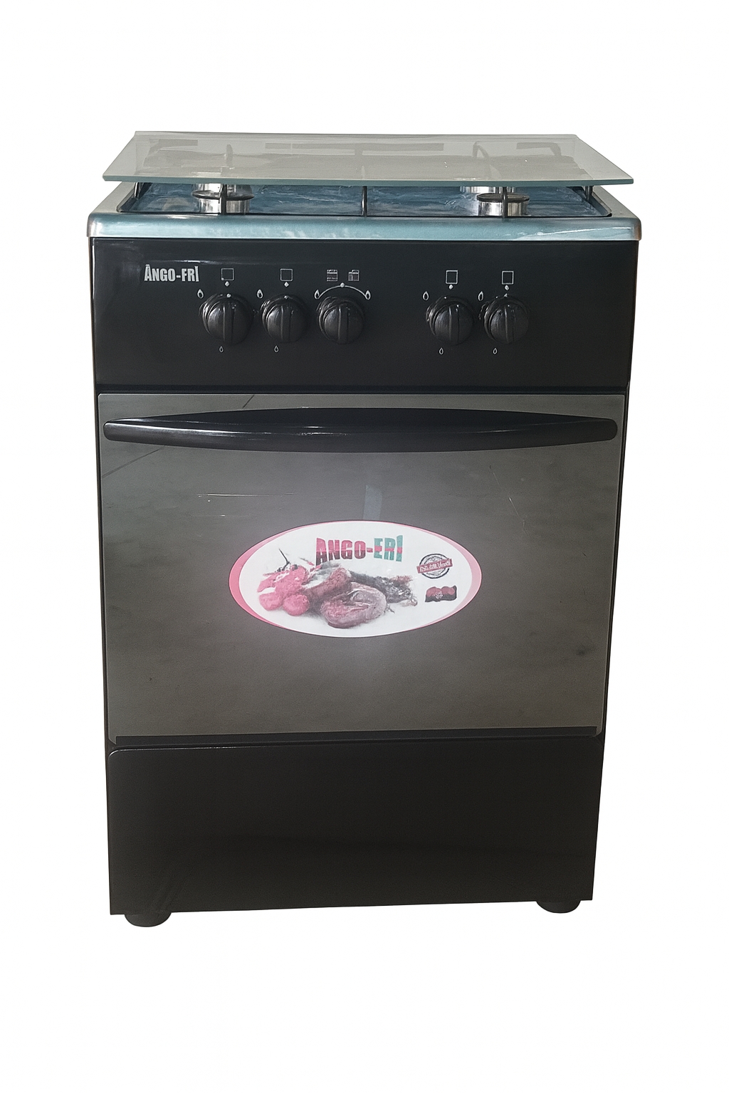 FOGÃO A GAS, 4 BOCAS, 50X50CM, MAIOR, COM 2 FORNO, COR PRETO