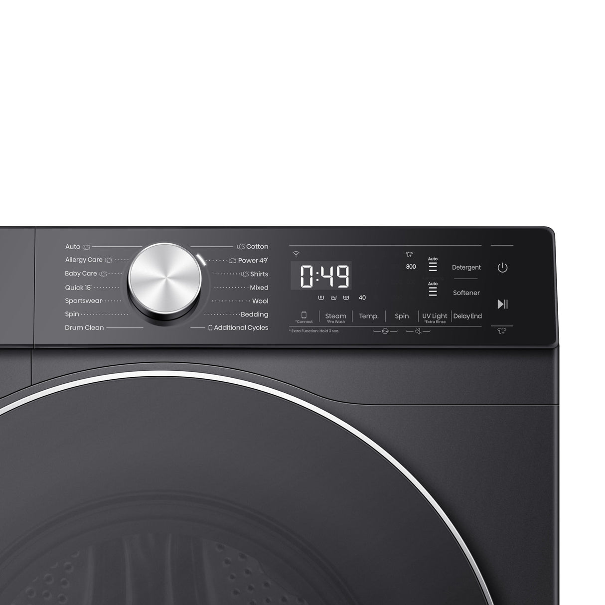 Máquina de Lavar Roupa Automática Hisense WF5S1245BB | Carregador frontal preto premium 5S Series 12kg