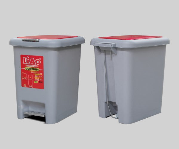 Balde medio de lixo, com pedale e tampa, 15 Litros