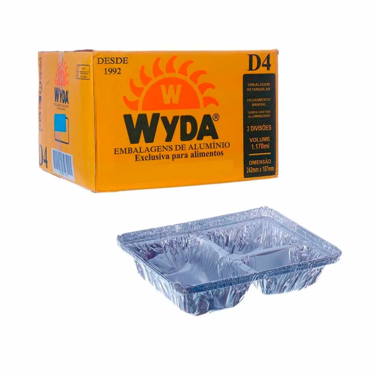 Tigela Take Way Alumínio 1170ml WYDA